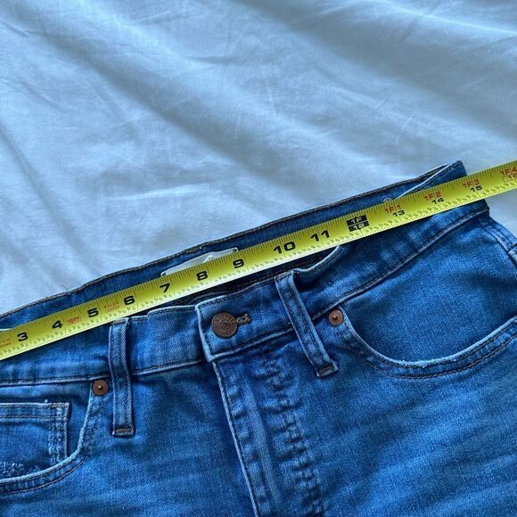 Madewell 9 Inch High Rise Skinny Crop Jeans Delmar Wash Distressed Size 29 - Picture 6 of 15